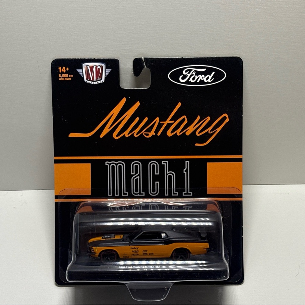 Ford Mustang Mach 1 Diecast Model - Black and Orange